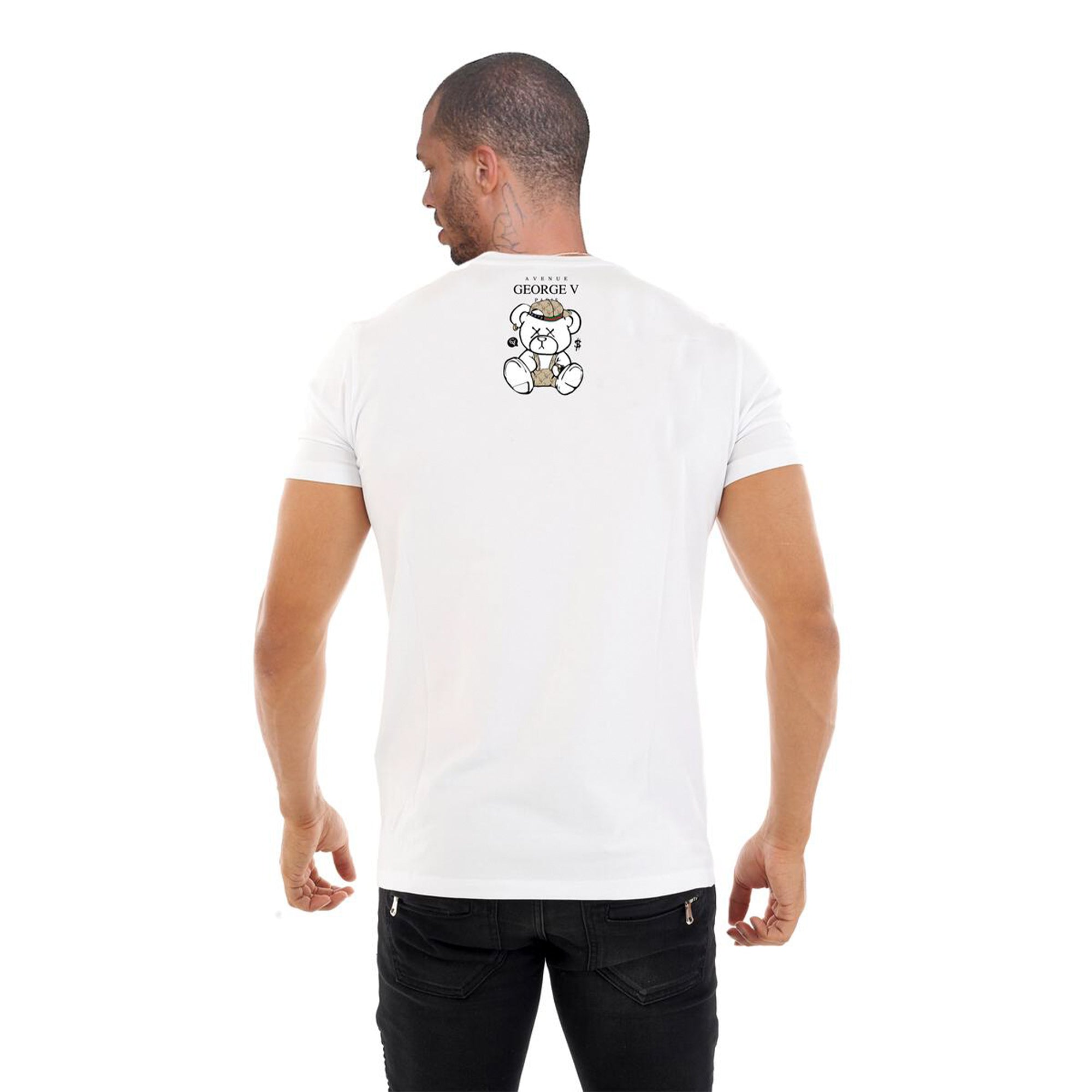 George V Men Beverly Hills FTC T-Shirt (White)-Nexus Clothing