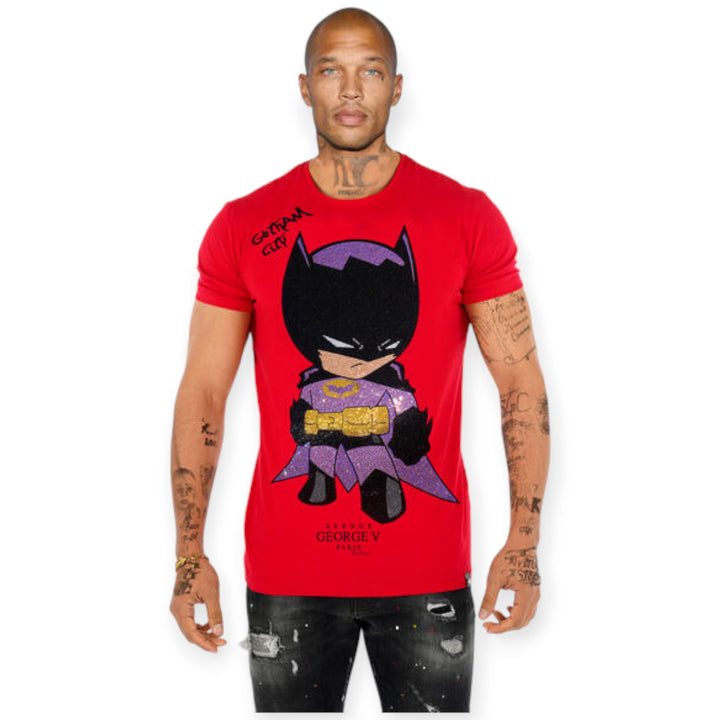 George V Men Da Bat T-Shirt (Red)-Red-Small-Nexus Clothing