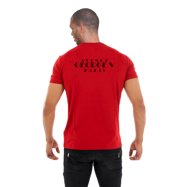 George V Men LV Brown Bear Tee (Red)-Nexus Clothing