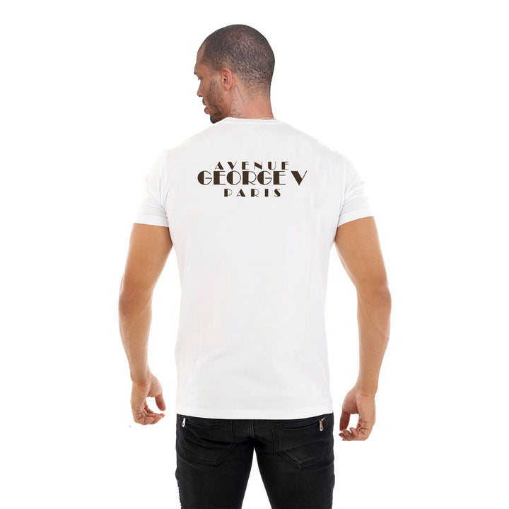 George V Men LV Brown Bear Tee (White)-Nexus Clothing