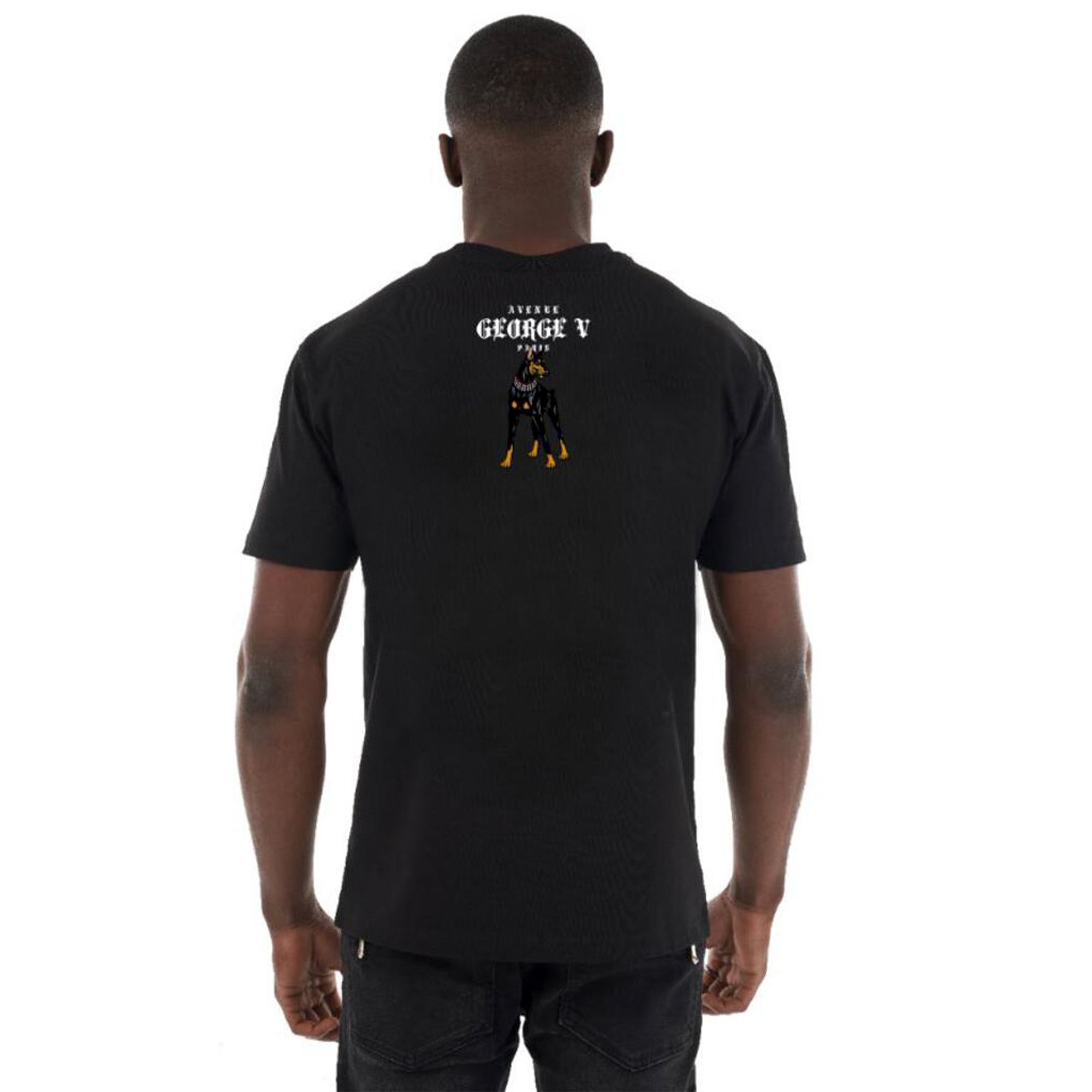 George V Men T-Shirt (Black)-Nexus Clothing