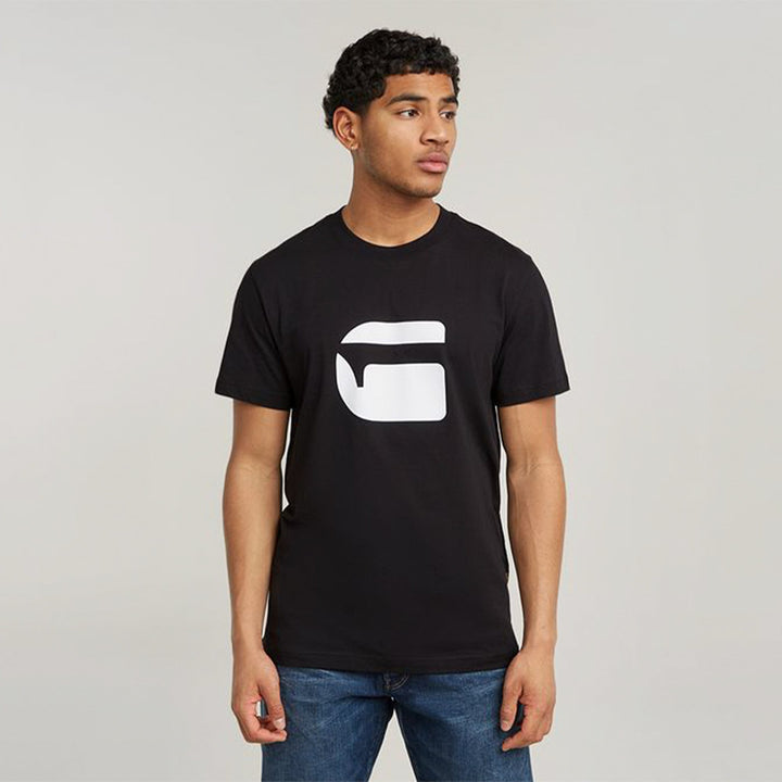 Gstar Men Burger Logo R T Tee (Dark Black)-Nexus Clothing