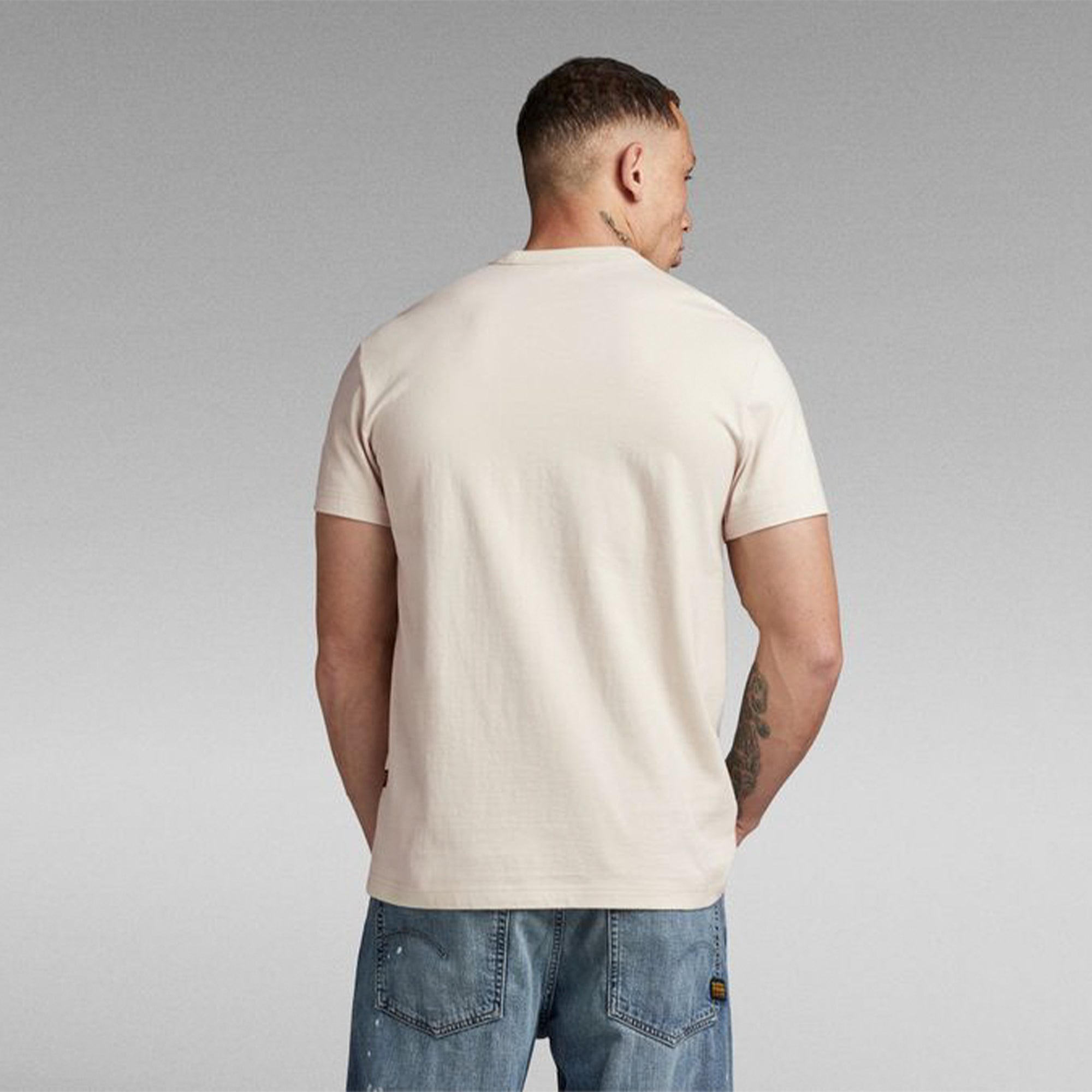 Gstar Raw Men Collegic T-Shirt (Whitebait)-Nexus Clothing