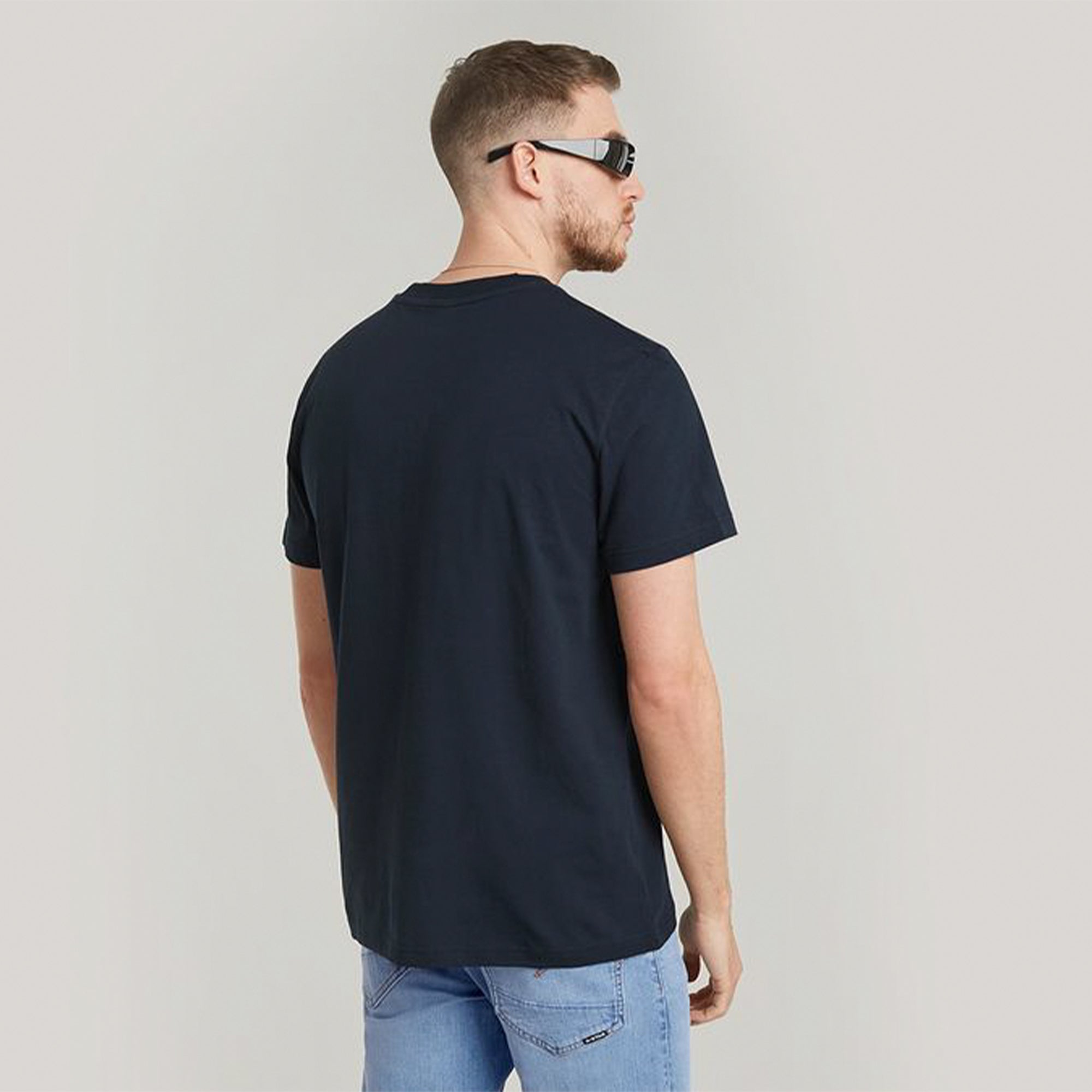 Gstar Raw Men Corporate Script Logo R T Tee (Salute)-Nexus Clothing