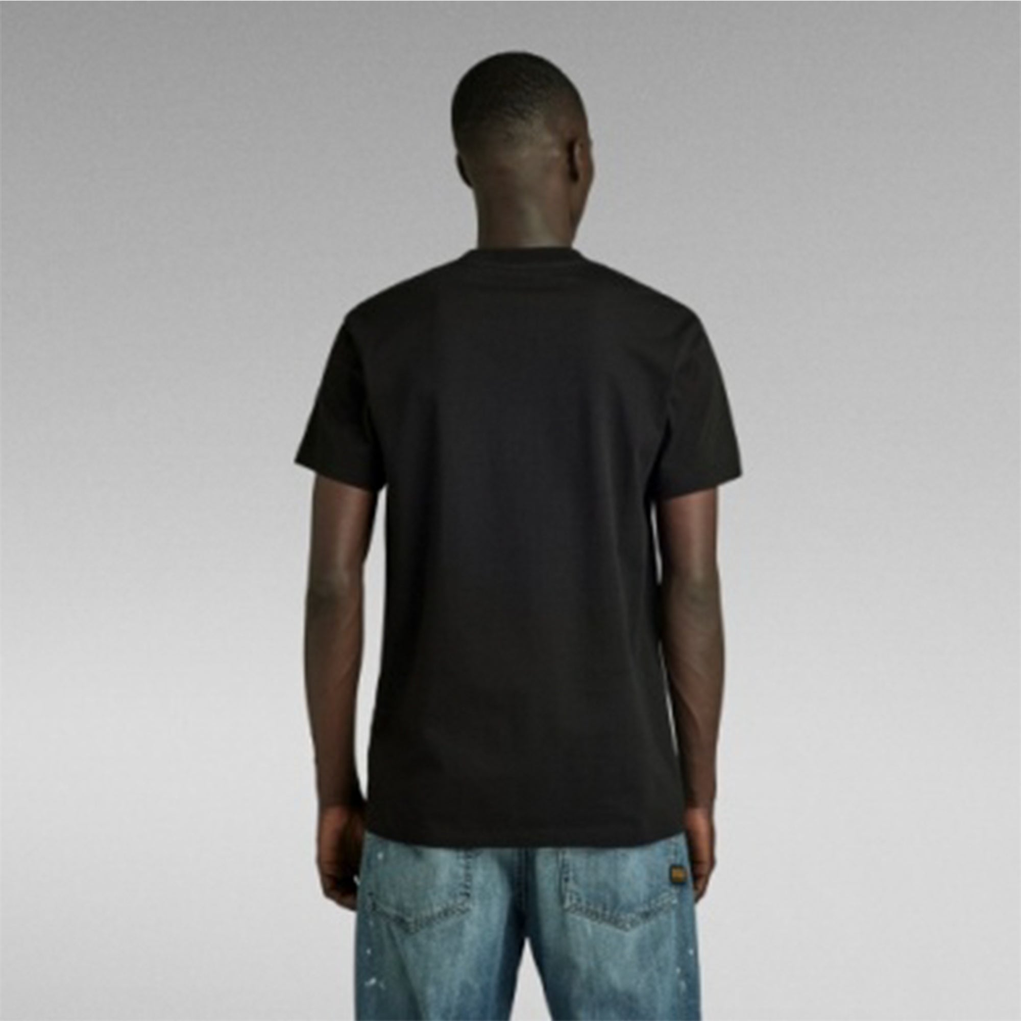 Gstar Raw Men Distressed Old School T-Shirt (Black)-Nexus Clothing