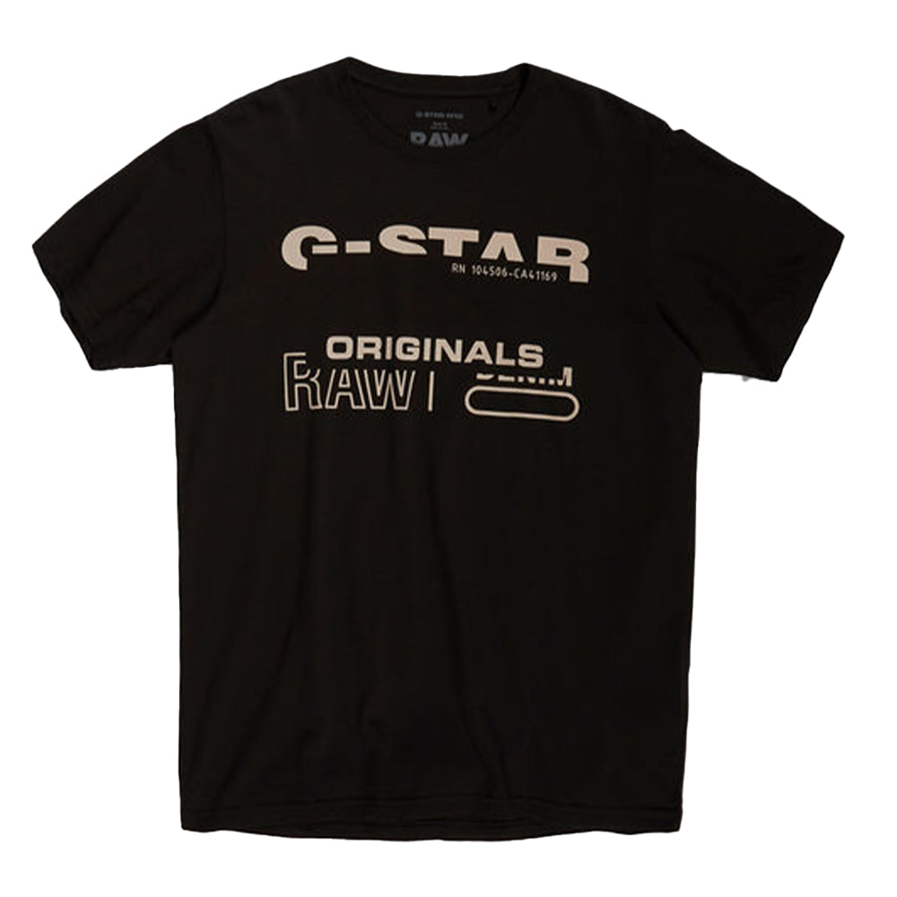 Gstar Raw Men Originals T-Shirt (Black)-DK BLACK-Small-Nexus Clothing