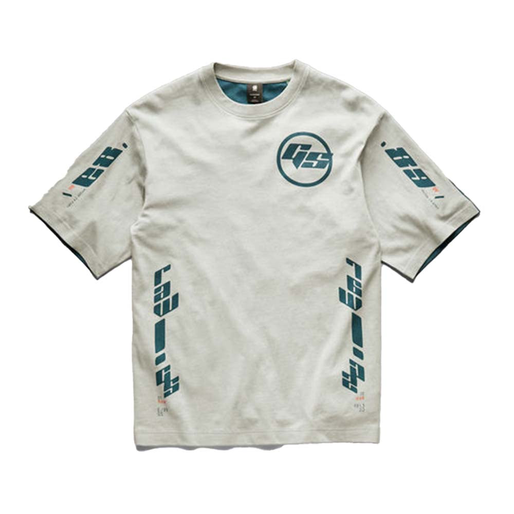 Gstar Raw Men Sobiru Graphic Boxy T-Shirt (Green/Nitro)-ICEBERG GREEN/NI-Small-Nexus Clothing