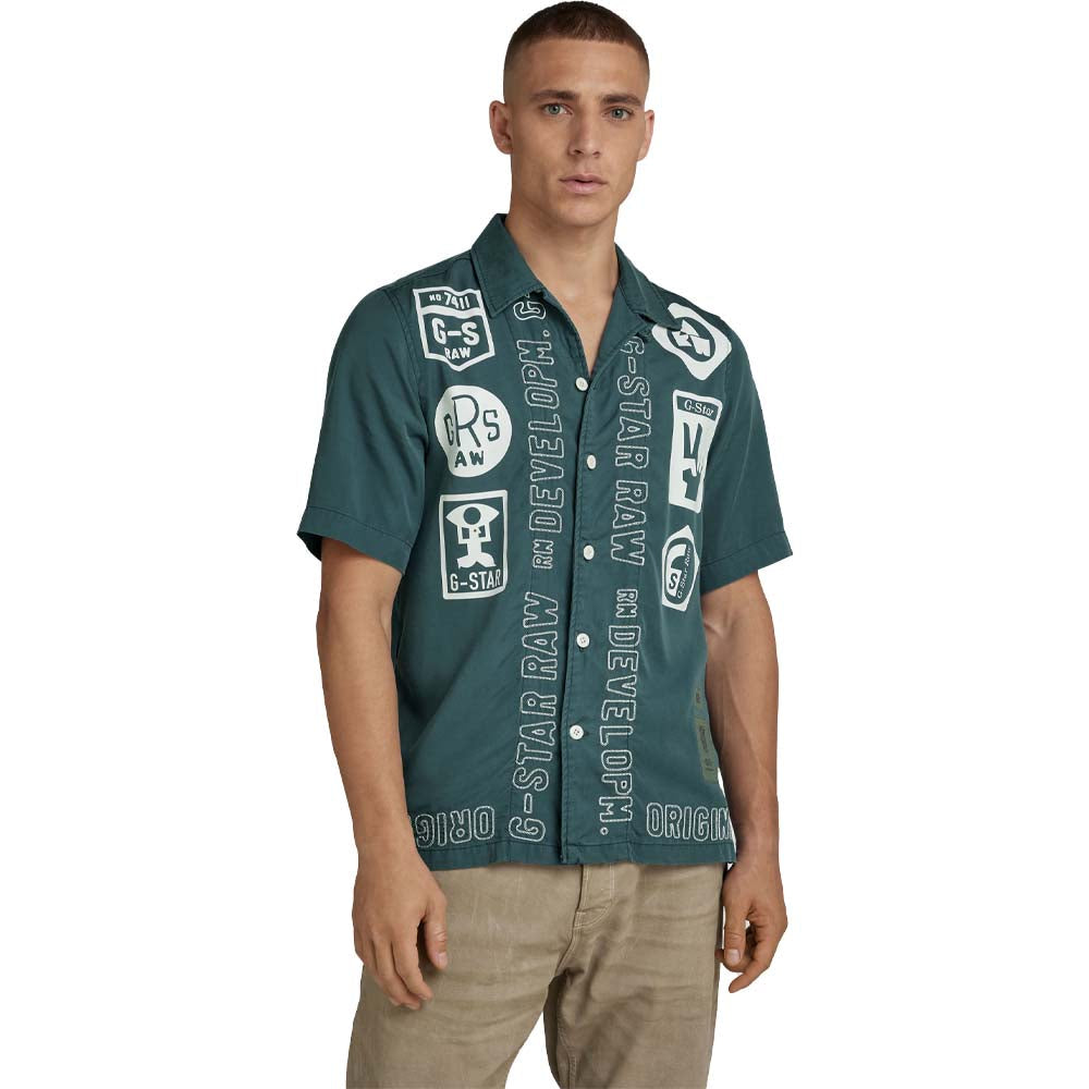 Gstar Raw Men hawaii commando shirt s\s (Nitro)-Nitro-Small-Nexus Clothing