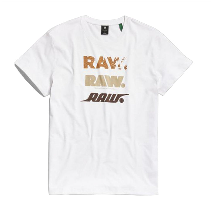 Gstar Raw Men triple Raw R Tee (White)-White-XX-Large-Nexus Clothing