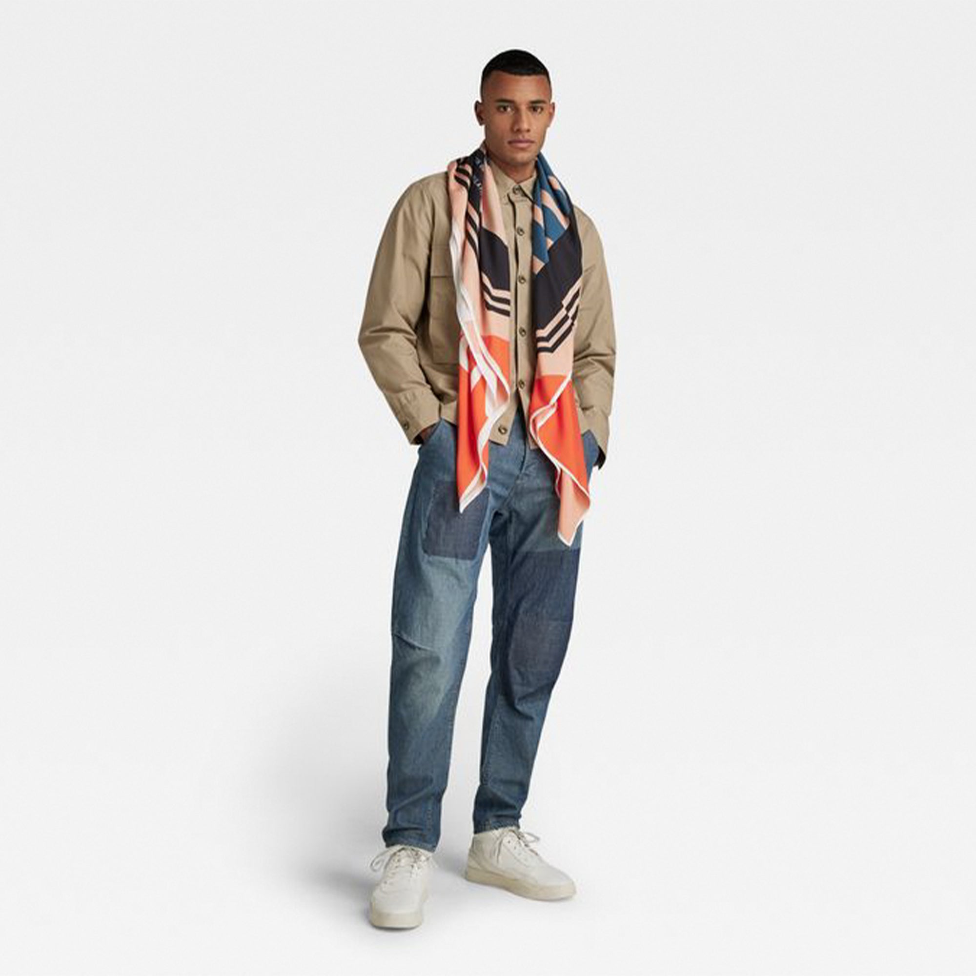 Gstar Raw Unisex Art Bandana (Peach Nougat)-PEACH NOUGAT DK-OneSize-Nexus Clothing