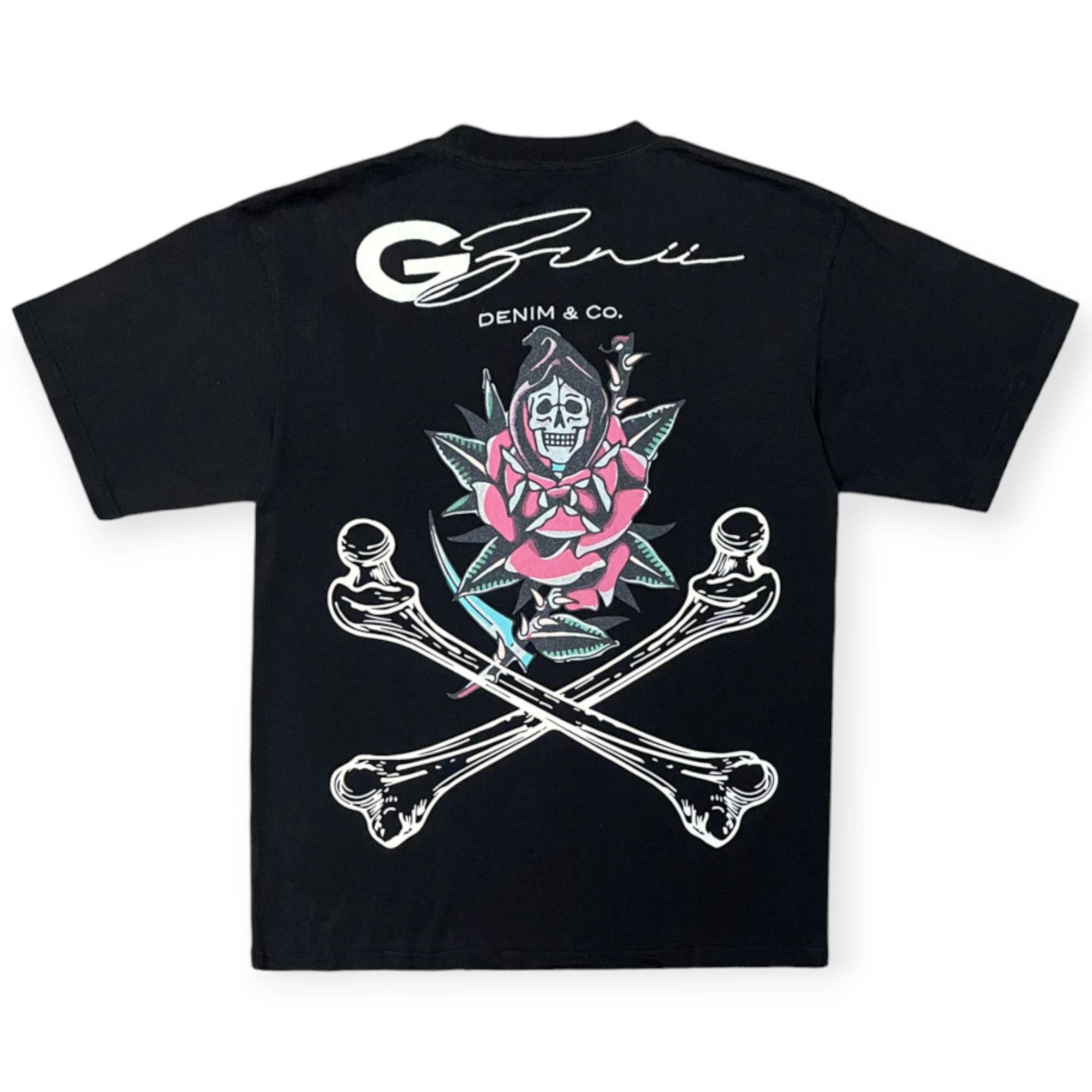 Gunzinii Men Skull & Bones Tee (Black)-Nexus Clothing