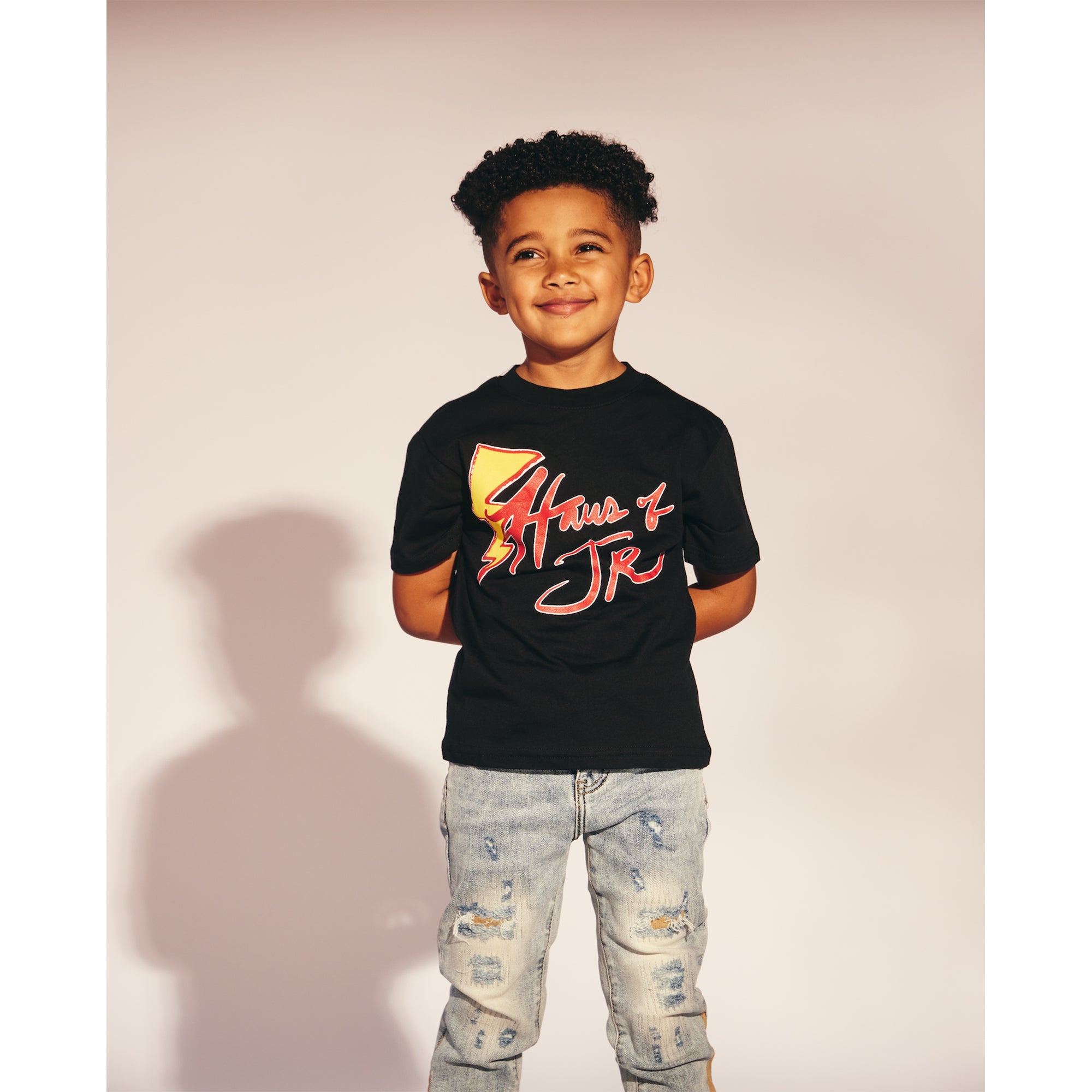 Haus of JR Kids Lightning Tee (Black)-Nexus Clothing