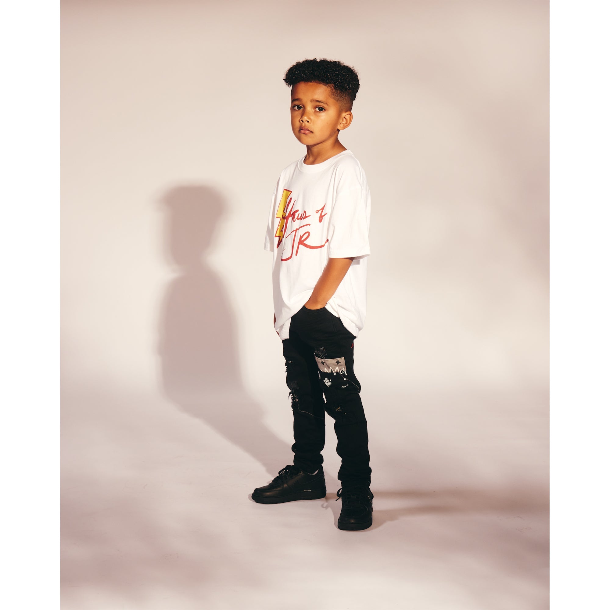 Haus of JR Kids Lightning Tee (White)-Nexus Clothing