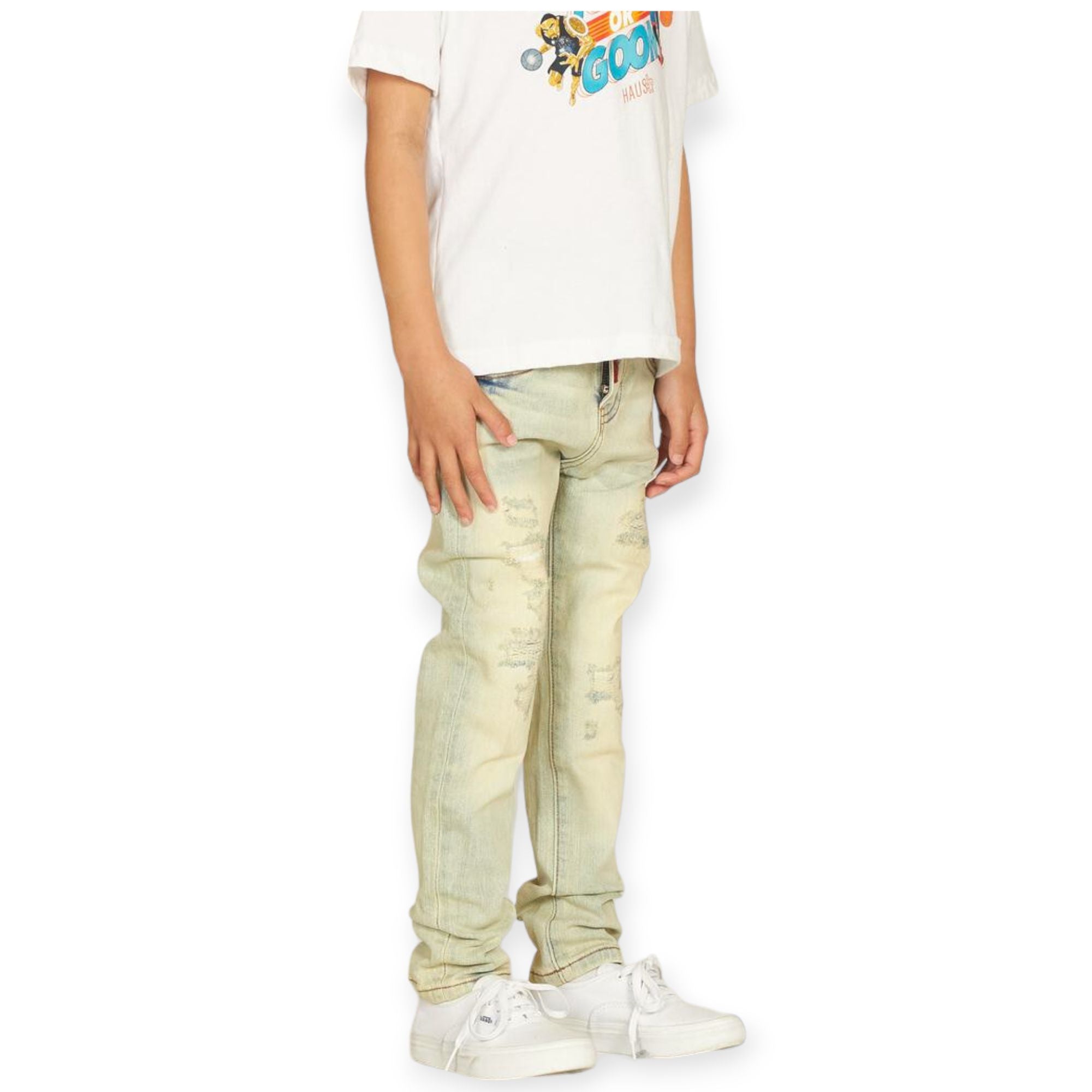 Haus of JR Kids Miles Denim Jeans(Sand Wash)-Nexus Clothing
