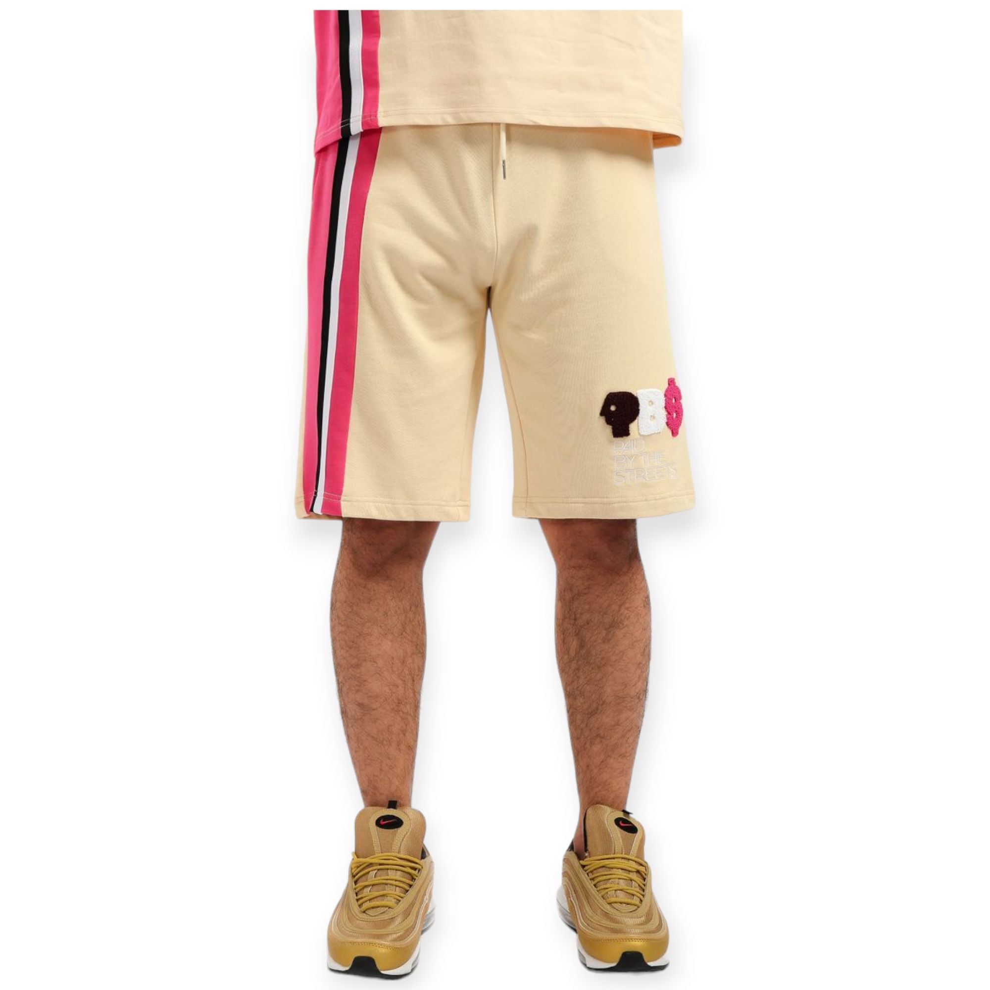 Hudson Men Paid By The Streets Shorts (Beige)-Beige-XXX-Large-Nexus Clothing