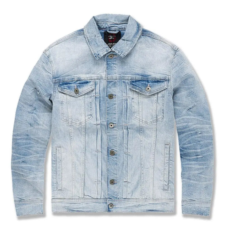 JORDAN CRAIG MEN HAMILTON DENIM TRUCKER JACKET (Lightning Blue)-Lightning Blue-Medium-Nexus Clothing