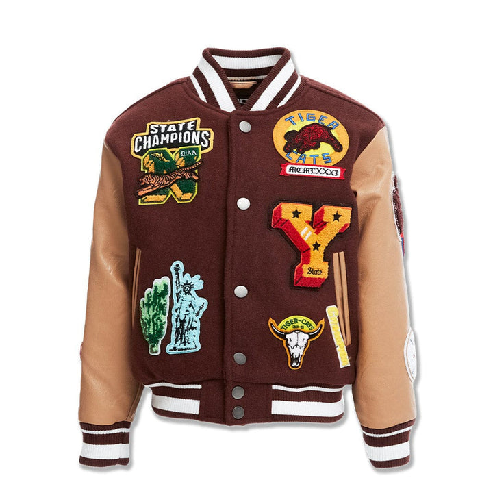 Jordan Craig Boys Empire City Varisty Jacket (Ruby)-Ruby-2T-Nexus Clothing