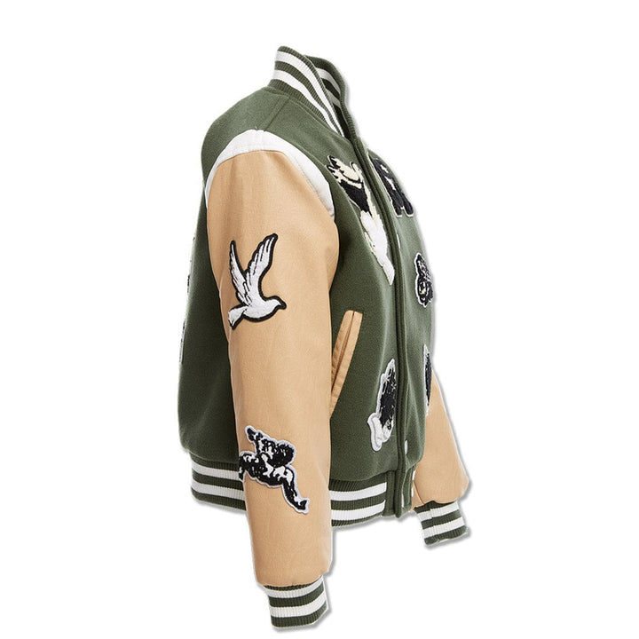 Jordan Craig Boys Fallen Angels Varsity Jacket (Pine)-Nexus Clothing