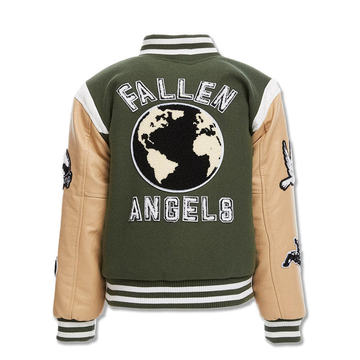 Jordan Craig Boys Fallen Angels Varsity Jacket (Pine)-Nexus Clothing