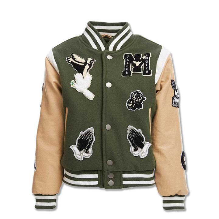 Jordan Craig Boys Fallen Angels Varsity Jacket (Pine)-Pine-2T-Nexus Clothing