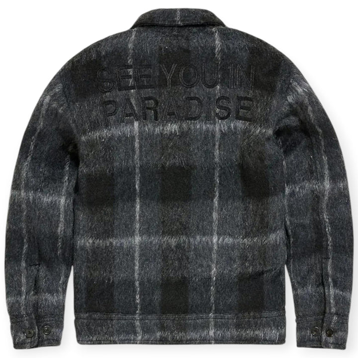 Jordan Craig KIDS Boys Flannel Over Shirt With Hood (Black Shadow)-Nexus Clothing