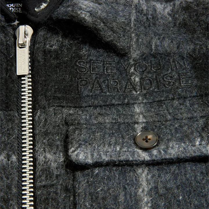 Jordan Craig KIDS Boys Flannel Over Shirt With Hood (Black Shadow)-Nexus Clothing