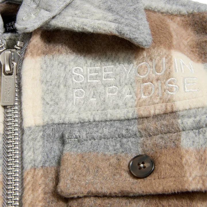 Jordan Craig KIDS Boys Flannel Over Shirt With Hood (Khaki)-Nexus Clothing