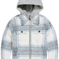 Jordan Craig KIDS  Boys Flannel Over Shirt With Hood (Light Blue)