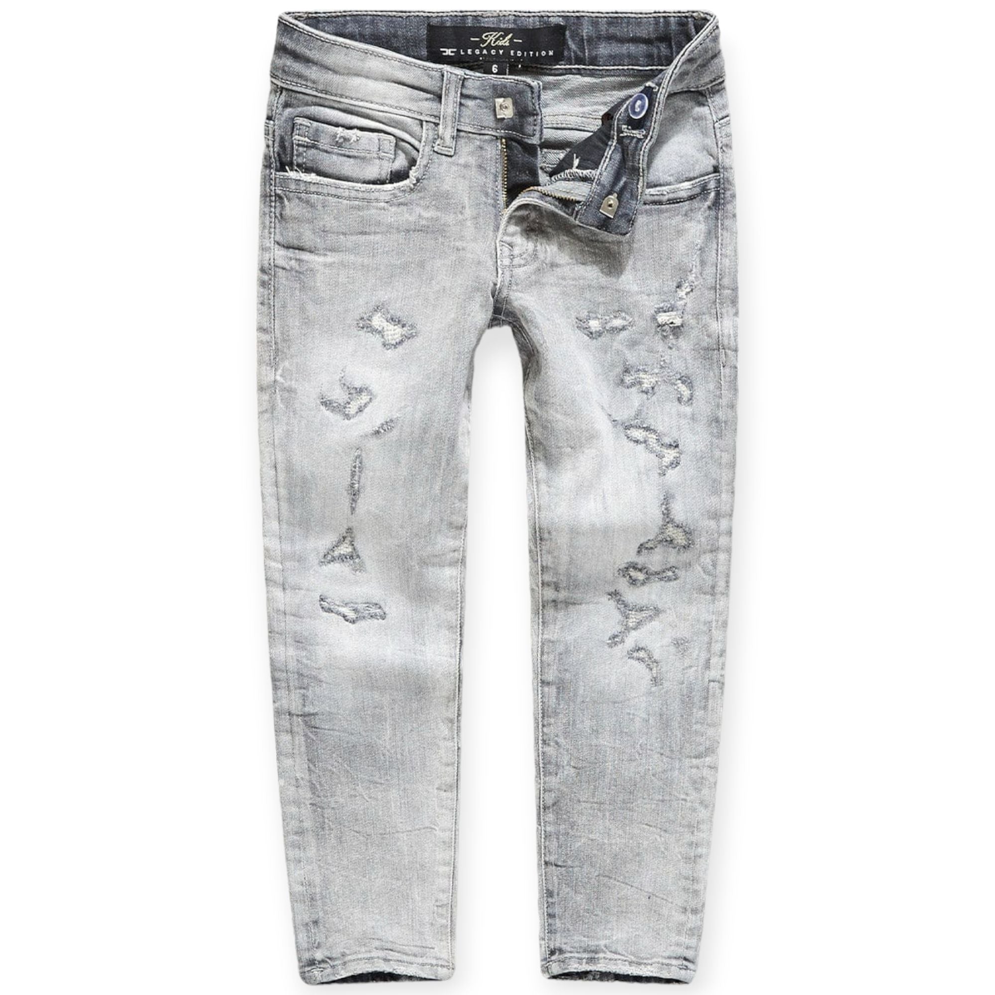 Jordan Craig Kids Desperado Denim Small Rip Jeans (Artic Grey)-Artic Grey-8-Nexus Clothing