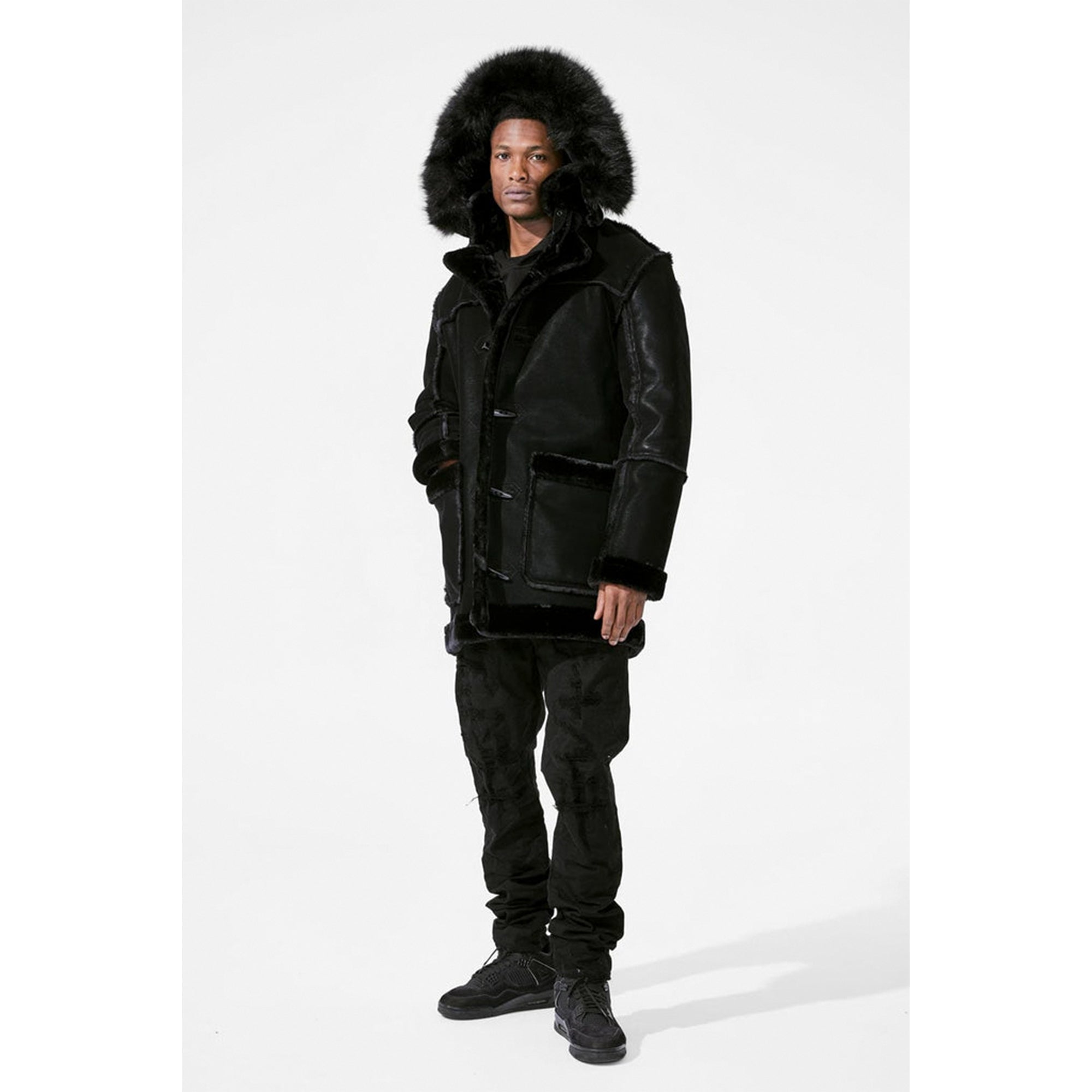 Jordan Craig Men Denali Shearling Jackets (Black)-Nexus Clothing