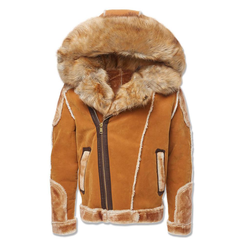 Jordan Craig Men EL Jefe Shearling Moto Jacket (Cognac)-Nexus Clothing