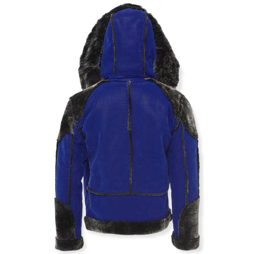 Jordan Craig Men EL Jefe Shearling Moto Jacket (Racer Blue)-Nexus Clothing