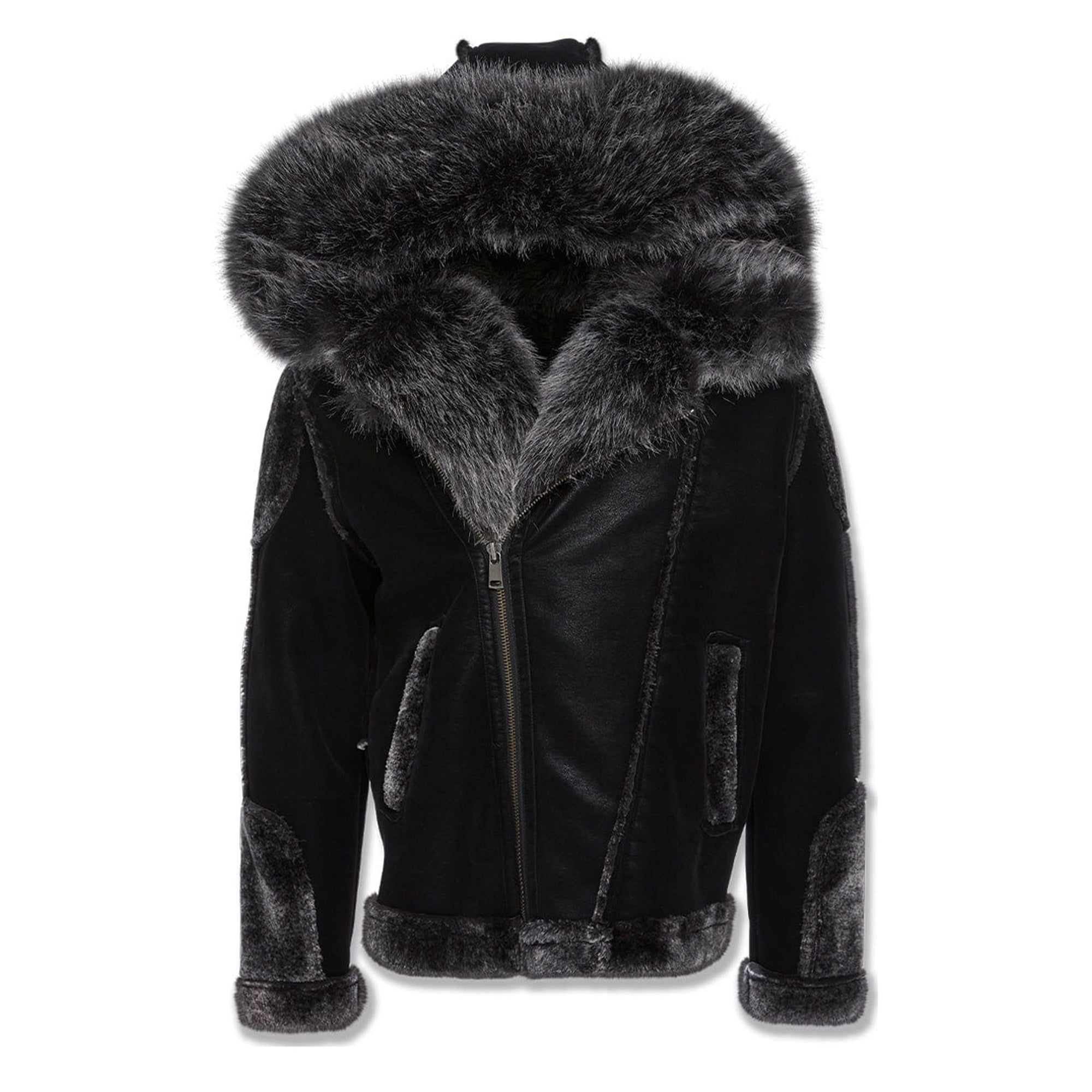 Jordan Craig Men El Jefe Shearling Moto Jackets (New Black)-New Black-Small-Nexus Clothing