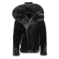 Jordan Craig Men El Jefe Shearling Moto Jackets (New Black)