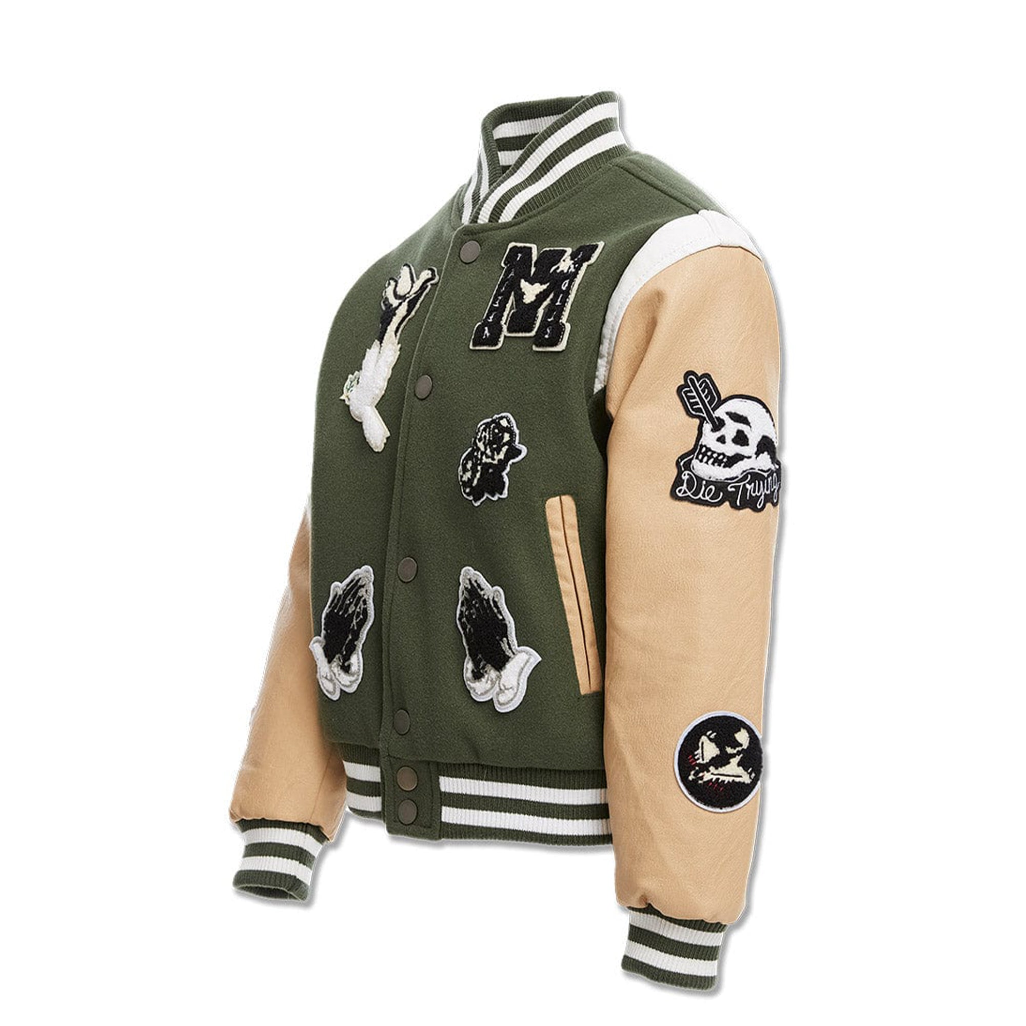 Jordan Craig Men Fallen Angels Varsity Jacket (Pine)-Nexus Clothing