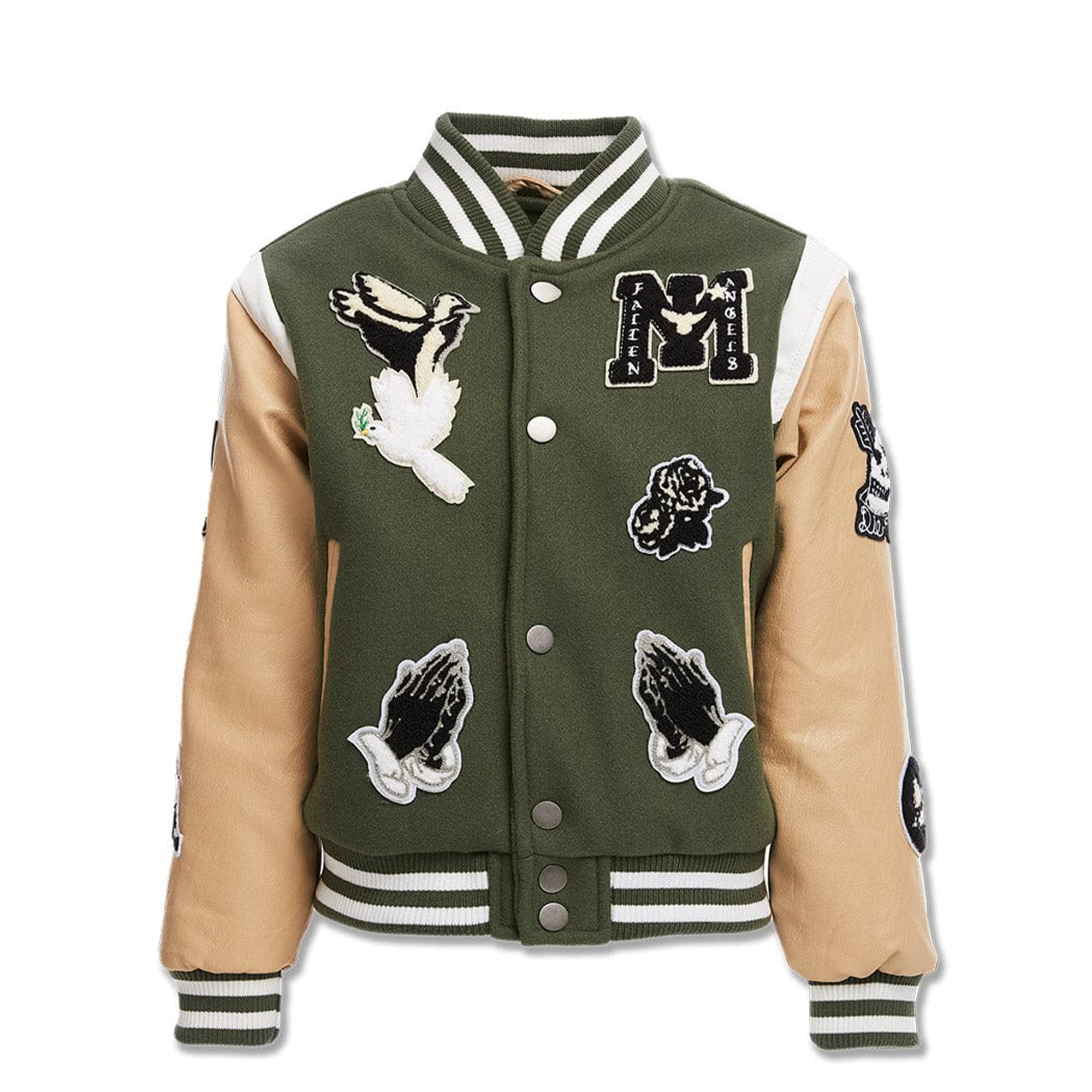 Jordan Craig Men Fallen Angels Varsity Jacket (Pine)-Nexus Clothing