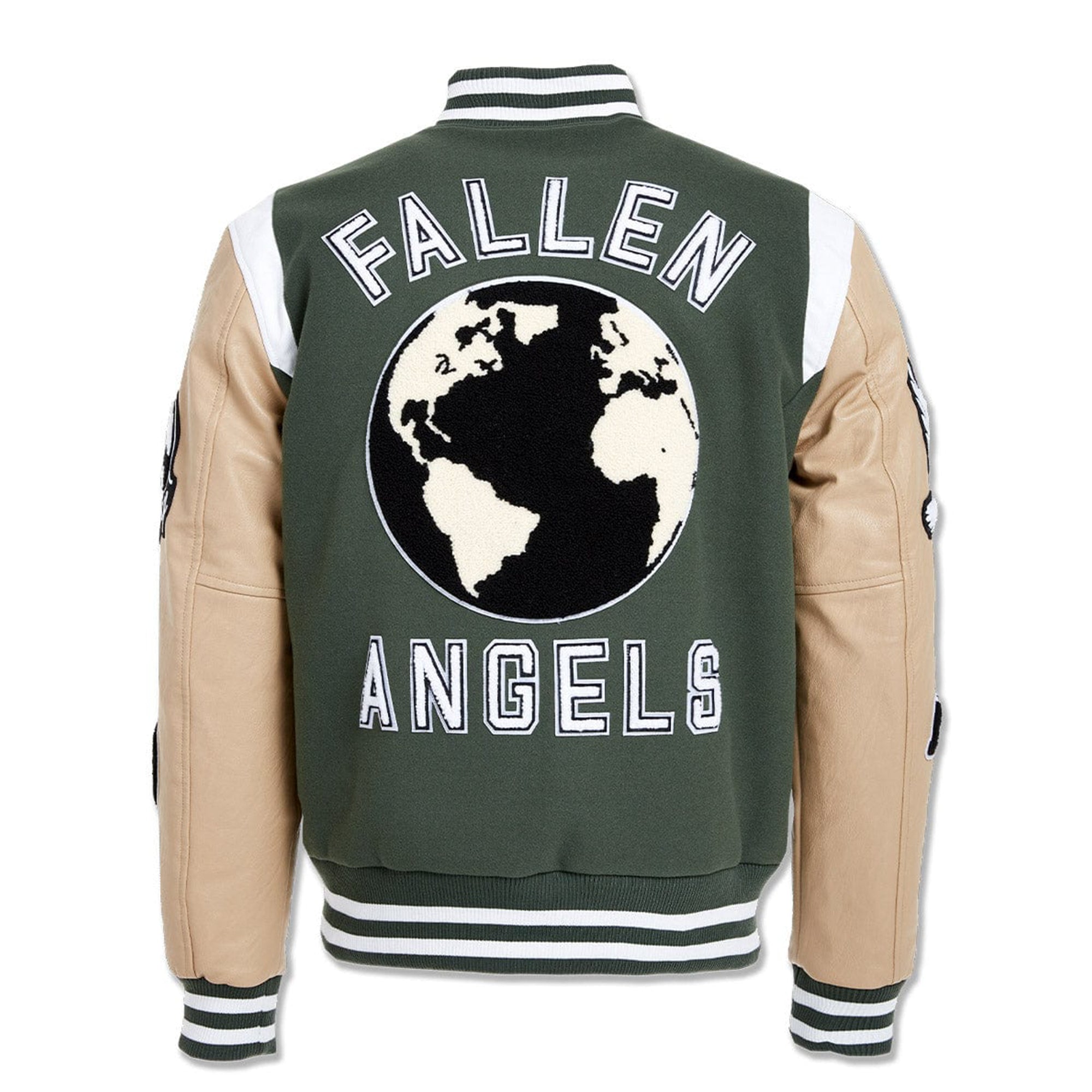 Jordan Craig Men Fallen Angels Varsity Jacket (Pine)-Nexus Clothing