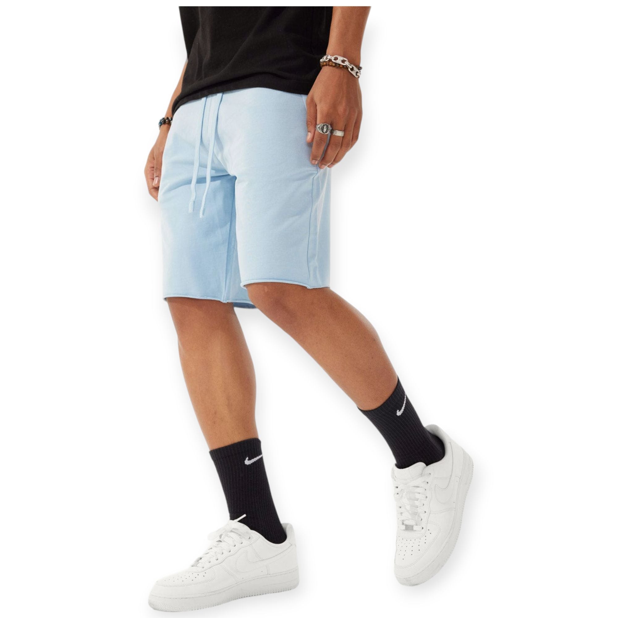 Jordan Craig Men Fleece Shorts(Carolina Blue)-Nexus Clothing