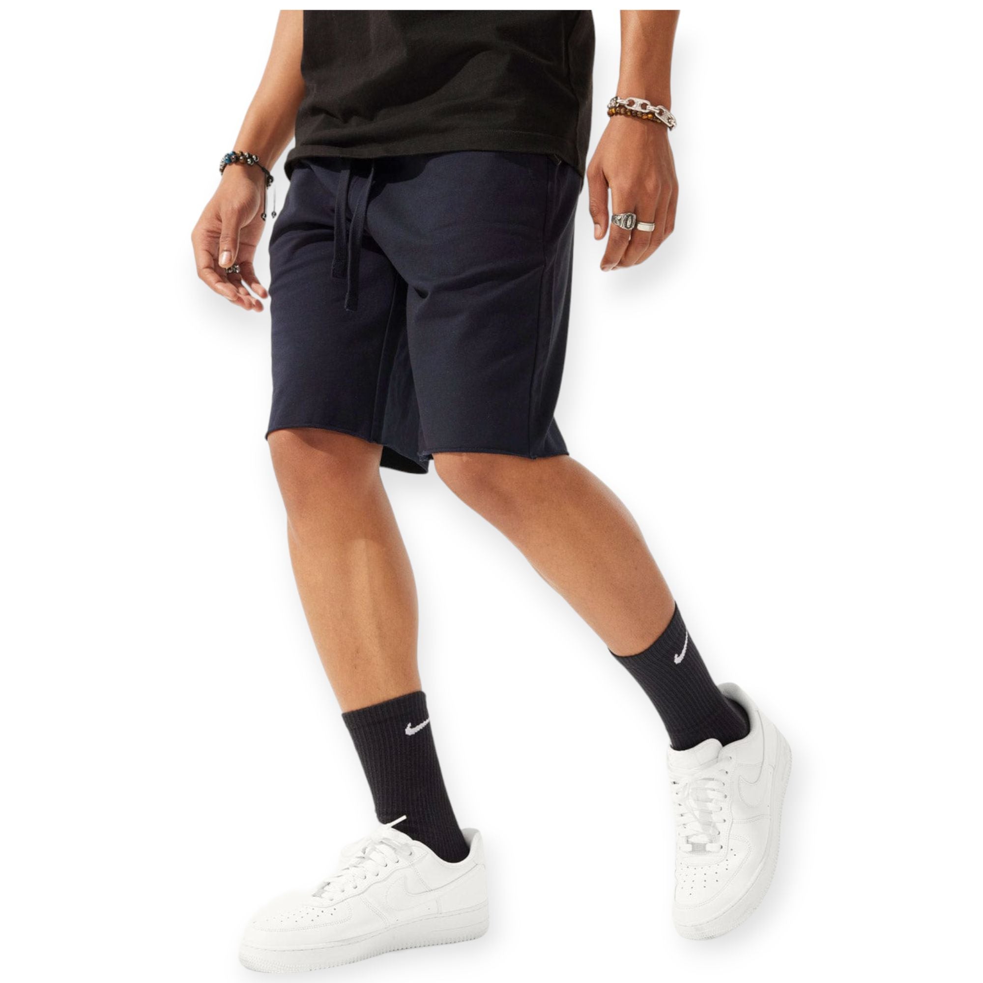 Jordan Craig Men Fleece Shorts(Navy)-Nexus Clothing