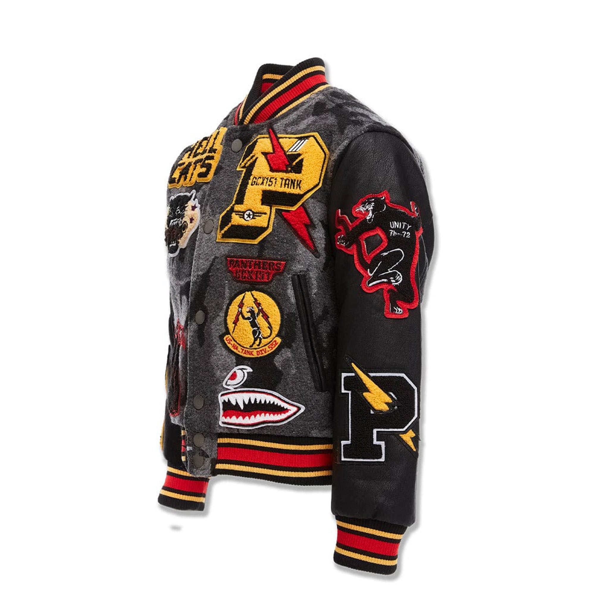 Jordan Craig Men Hellcat Varsity Jacket (Black Camo)-Nexus Clothing