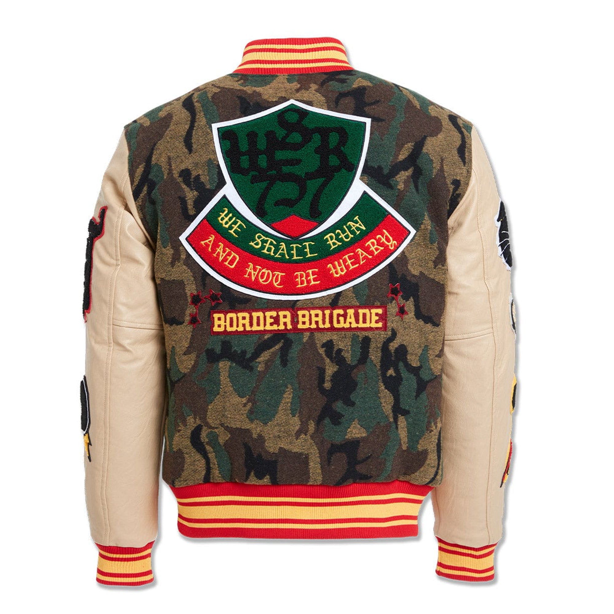 Jordan Craig Men Hellcat Varsity Jacket (Vintage Camo)-Nexus Clothing