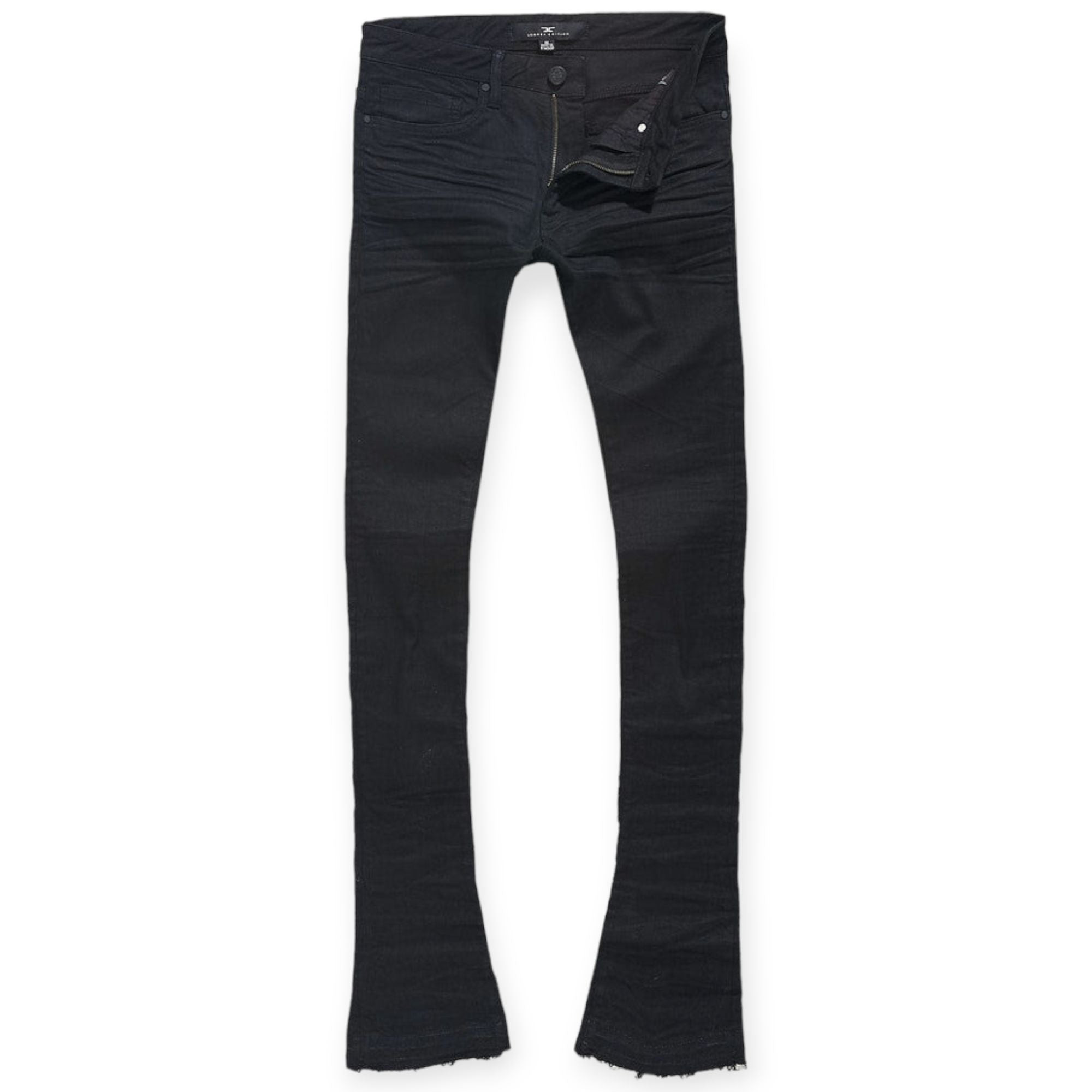 Jordan Craig Men Martin Stacked Obsidian Denim Jeans (Black)-Jet Black-32W x 38L-Nexus Clothing