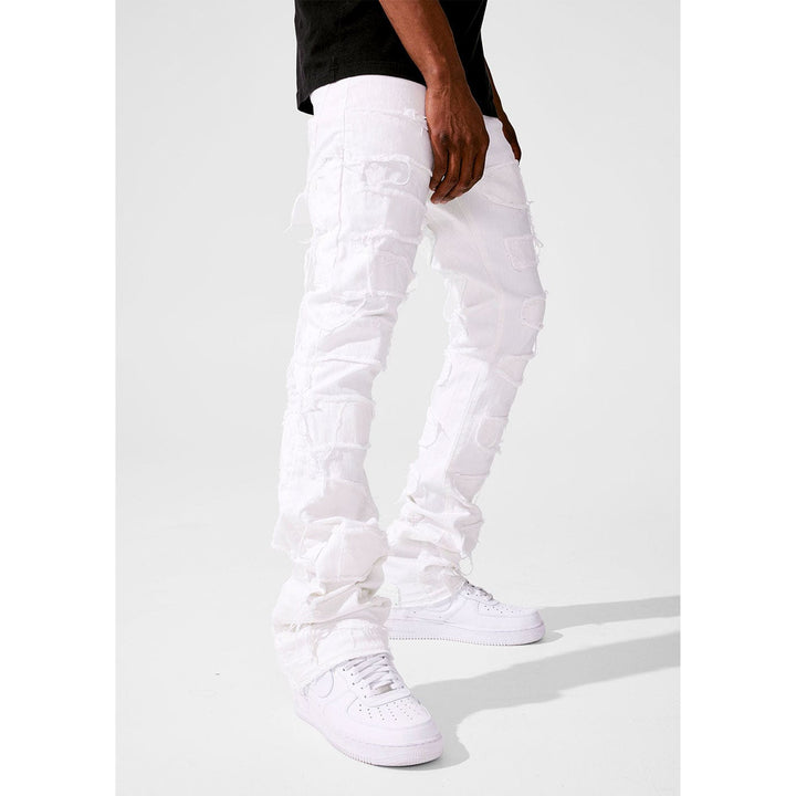 Jordan Craig Men Martin Stacked Python Jeans (Plaster)-Nexus Clothing