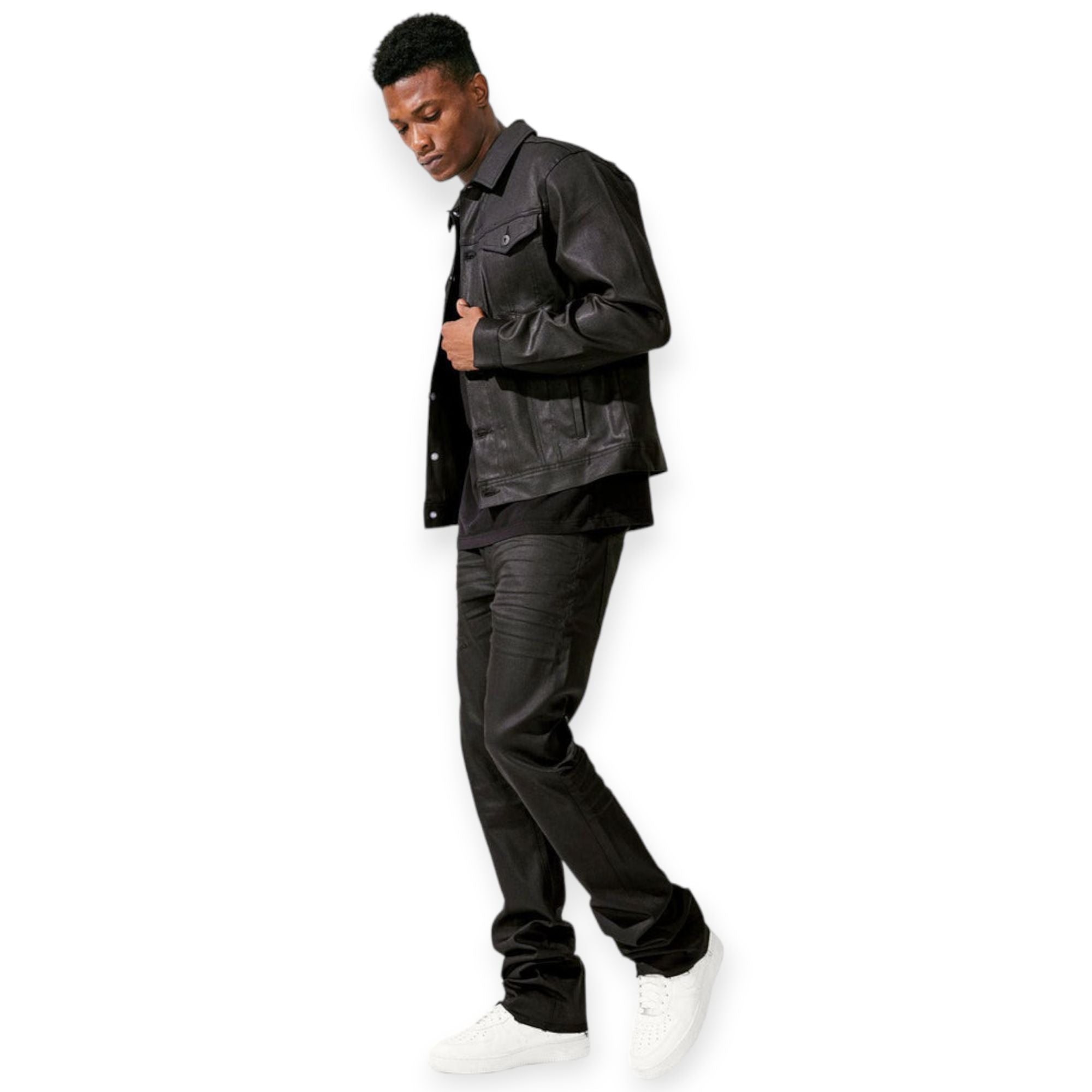 Jordan Craig Men Martin Stacked Smooth Criminal Denim 2.0 (Jet Black)-Nexus Clothing