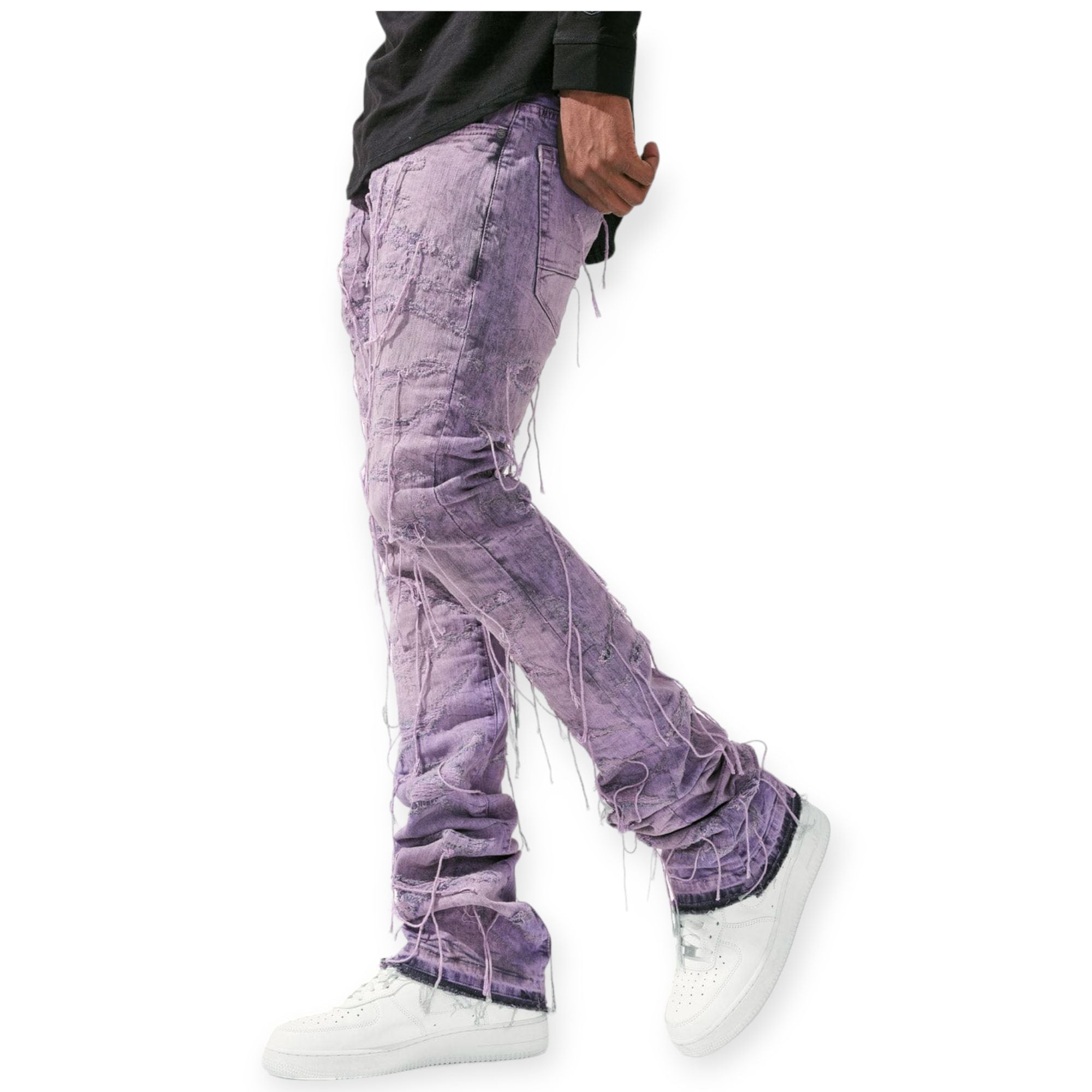 Jordan Craig Men Matin Stacked Willder Denim Jeans (Lilac)-Nexus Clothing