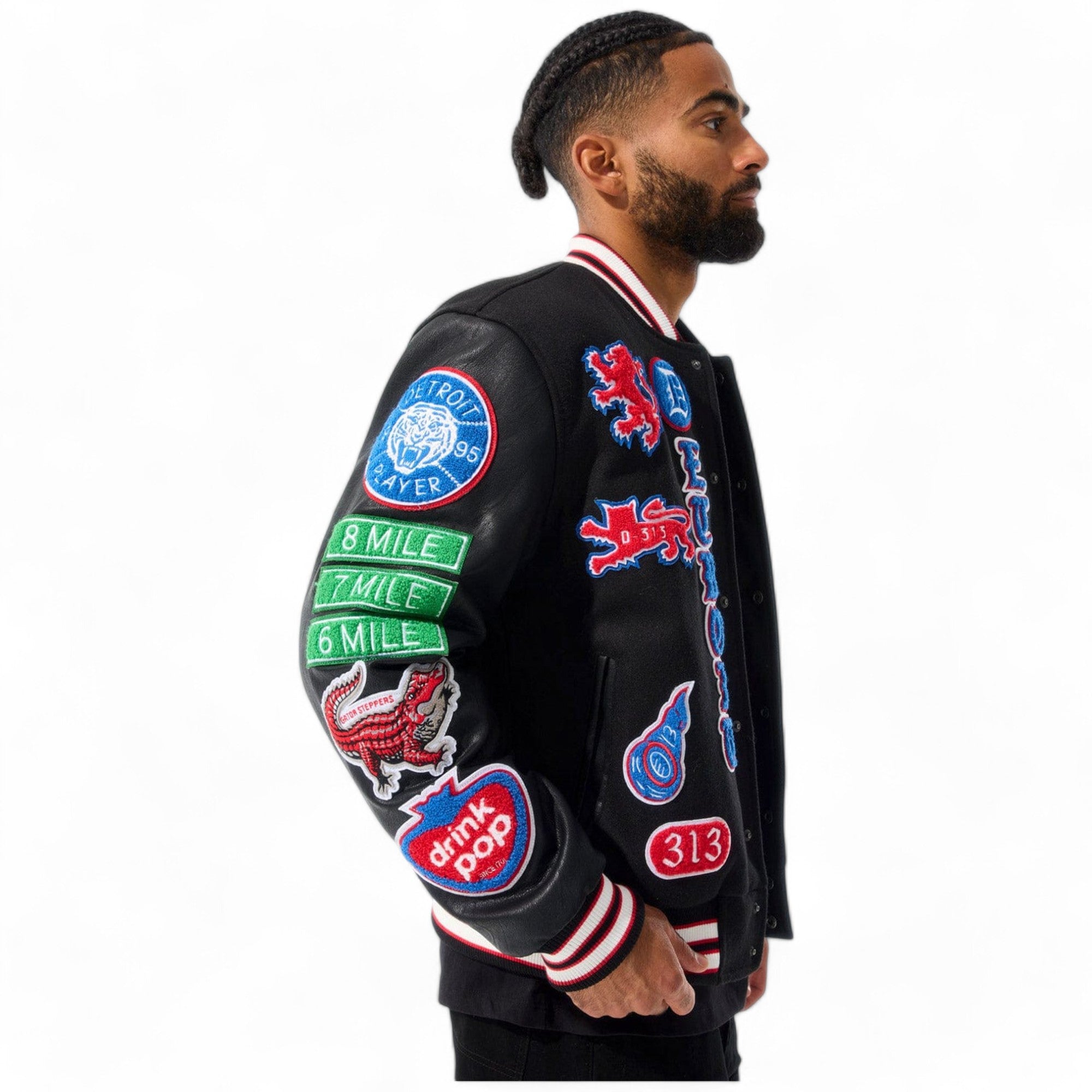 Jordan Craig Men Motown Varsity Jacket (Piston)-Nexus Clothing