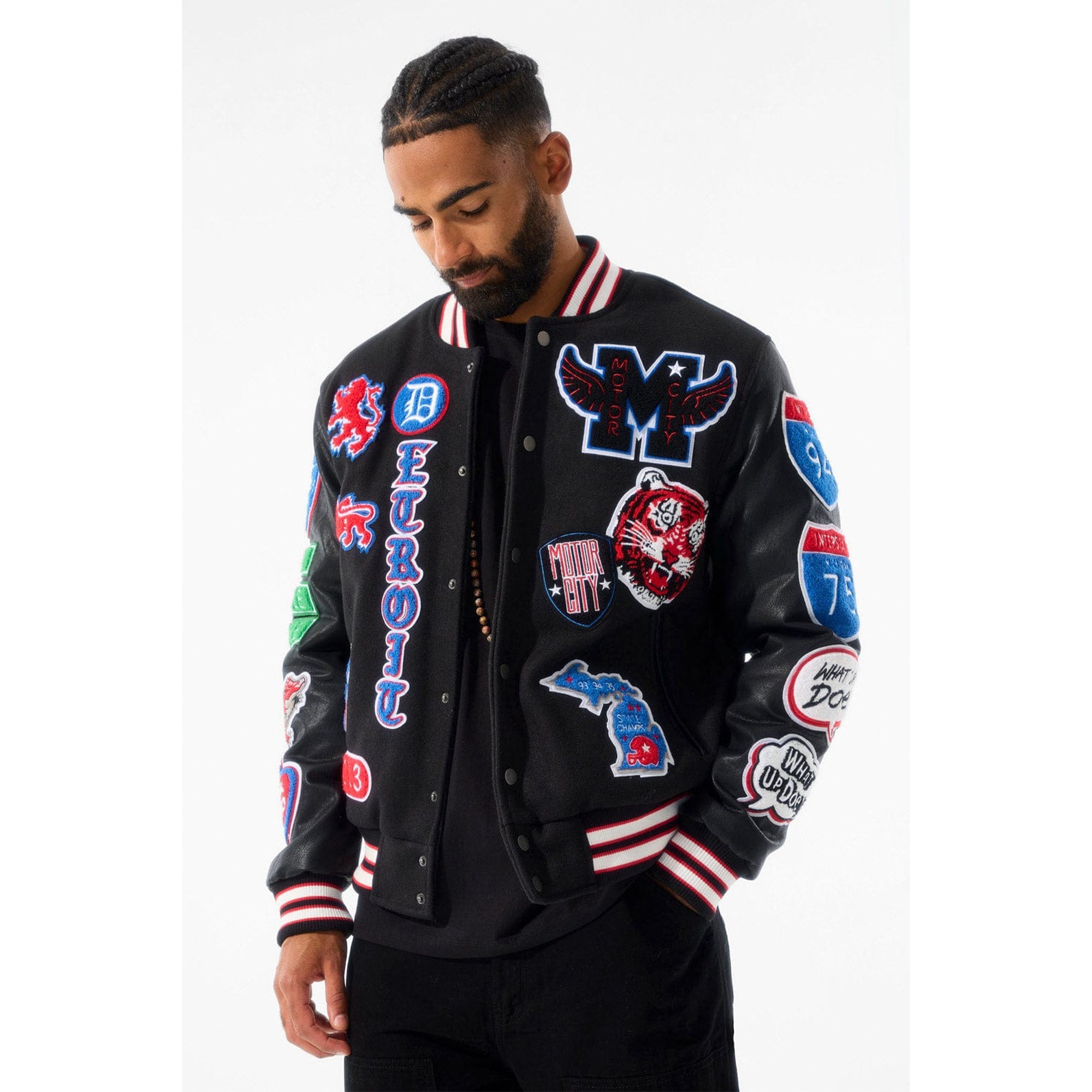 Jordan Craig Men Motown Varsity Jacket (Piston)-Nexus Clothing