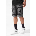 Jordan Craig Men OG Arlington Denim Short with Shreds (Black Shadow)