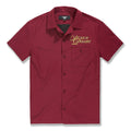 Jordan Craig Men Oakland Mechanic Embroidered Camp Shirt (Wine)
