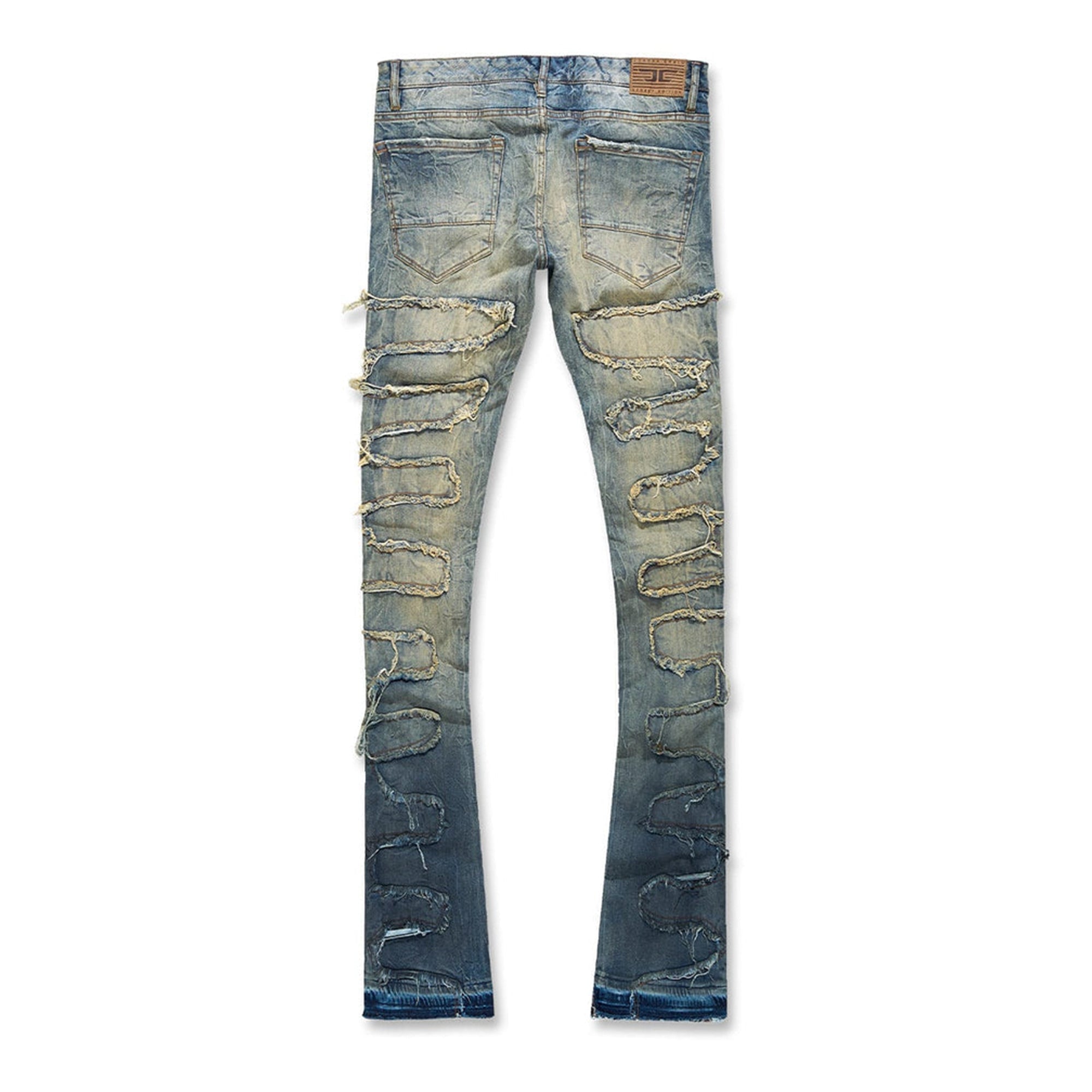 Jordan Craig Men Python Denim Stacked Jeans (Vintage)-Nexus Clothing